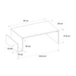 Τραπεζάκι σαλονιού Regnar Megapap χρώμα rebab 100,6x55x31,8εκ. - Image 5