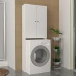 Έπιπλο πλυντηρίου Romme Megapap χρώμα λευκό 65x27,1x180εκ. - Image 3