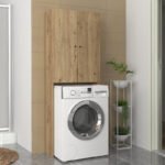 Έπιπλο πλυντηρίου Romme Megapap χρώμα sepet oak 65x27,1x180εκ. - Image 3