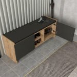 Παπουτσοθήκη Verly Megapap χρώμα sapphire oak - ανθρακί 110x33,2x43εκ. - Image 4