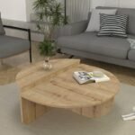 Βρες το Τραπεζάκι σαλονιού Nilvia Megapap χρώμα sapphire oak Ø85x35εκ. σε μοναδική τιμή στο clickforshop.gr
