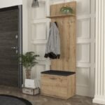 Βρες το Έπιπλο εισόδου Track Megapap χρώμα sapphire oak 60x38