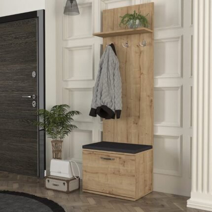 Βρες το Έπιπλο εισόδου Track Megapap χρώμα sapphire oak 60x38