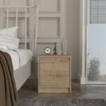 Κομοδίνο Conve Megapap χρώμα sapphire oak 40x35x45εκ. - Image 2
