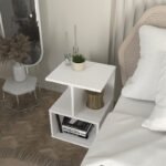 Κομοδίνο - Τραπεζάκι βοηθητικό Entiero Megapap χρώμα λευκό 39,8x35x54,6εκ. - Image 4