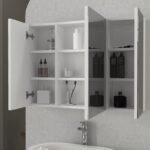 Καθρέπτης μπάνιου Base Μegapap χρώμα λευκό 90x17,1x65εκ. - Image 5