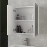 Καθρέπτης μπάνιου Binary Μegapap χρώμα λευκό 60x17,2x65εκ. - Image 4