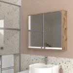 Καθρέπτης μπάνιου Lilian Μegapap χρώμα atlantic pine 75x14,6x65εκ. - Image 3