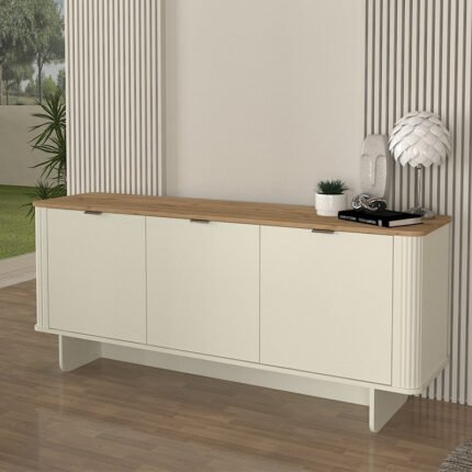 Βρες το Μπουφές Bohema Megapap χρώμα ivory - sepet oak 180x47x76