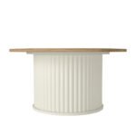 Τραπεζάκι σαλονιού Bohema Megapap χρώμα ivory - sepet oak Ø85x43,2εκ. - Image 4