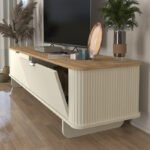 Έπιπλο τηλεόρασης Bohema Megapap χρώμα ivory - sepet oak 180x47x45,6εκ. - Image 5