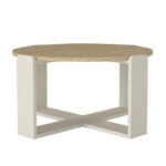 Τραπεζάκι σαλονιού Rebel Megapap χρώμα rota oak - sandstone Ø70x38εκ. - Image 5