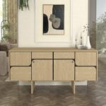 Βρες το Μπουφές Lava Megapap χρώμα rota oak - ανθρακί 150x44