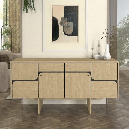 Βρες το Μπουφές Lava Megapap χρώμα rota oak - ανθρακί 150x44