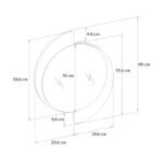 Καθρέπτης τοίχου Sevilla Μegapap χρώμα καρυδί 59,2x2,2x69εκ. - Image 5