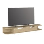 Έπιπλο τηλεόρασης επιτοίχιο Noland Megapap με LED χρώμα rota oak 150x35x19,2εκ. - Image 5