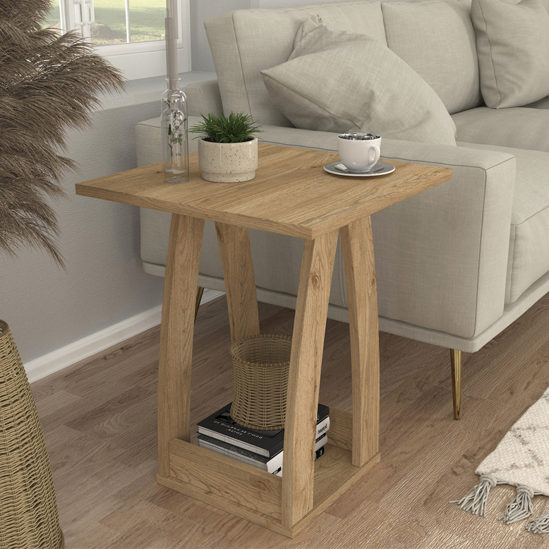 Βρες το Τραπεζάκι βοηθητικό - Κομοδίνο Deros Megapap χρώμα sepet oak 45x45x56εκ. σε μοναδική τιμή στο clickforshop.gr