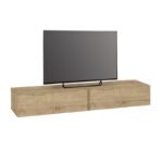 Έπιπλο τηλεόρασης επιτοίχιο Espanse Megapap χρώμα sapphire oak 241,8x31,7x30εκ. - Image 5