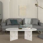 Τραπεζάκι σαλονιού Cortado Megapap χρώμα λευκό εφέ μαρμάρου 120x60x39,6εκ. - Image 3