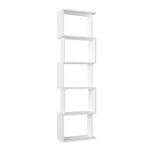 Βιβλιοθήκη Alvina Megapap χρώμα λευκό 45x19,6x158,8εκ. - Image 4