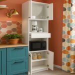 Ντουλάπι κουζίνας - μπάνιου Alvento Megapap χρώμα λευκό 60x42x180εκ. - Image 2