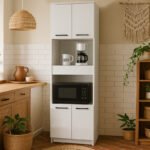 Ντουλάπι κουζίνας - μπάνιου Alvento Megapap χρώμα λευκό 60x42x180εκ. - Image 5