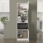 Έπιπλο κουζίνας Tuco 1 Megapap χρώμα λευκό 53,8x40x180εκ. - Image 3