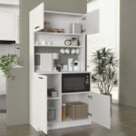 Έπιπλο κουζίνας Tuco 2 Megapap χρώμα λευκό 90x40x180εκ. - Image 2