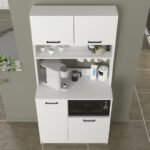 Έπιπλο κουζίνας Tuco 2 Megapap χρώμα λευκό 90x40x180εκ. - Image 5