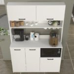 Έπιπλο κουζίνας Tuco 3 Megapap χρώμα λευκό 123,8x40x180εκ. - Image 5