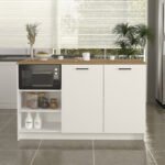 Τραπέζι - Πάγκος κουζίνας Peres Megapap χρώμα λευκό - sepet oak 150x70x91,8εκ. - Image 3