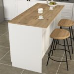 Τραπέζι - Πάγκος κουζίνας Peres Megapap χρώμα λευκό - sepet oak 150x70x91,8εκ. - Image 5