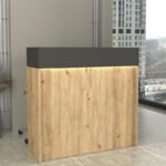 Βρες το Γραφείο υποδοχής - reception Wilko Megapap με LED χρώμα sepet oak - ανθρακί 113
