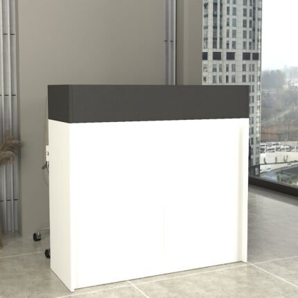 Βρες το Γραφείο υποδοχής - reception Wilko Megapap με LED χρώμα λευκό - ανθρακί 113