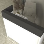 Γραφείο υποδοχής - reception Wilko Megapap με LED χρώμα λευκό - ανθρακί 113,6x42x110εκ. - Image 4