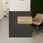 Γραφείο υποδοχής - reception Aloha Megapap με LED χρώμα ανθρακί - sepet oak 95,5x40x110,3εκ. - Image 4