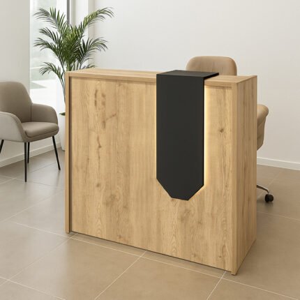 Βρες το Γραφείο υποδοχής - reception Navita Megapap με LED χρώμα sepet oak - ανθρακί 113