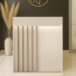 Γραφείο υποδοχής - reception Karibu Megapap με LED χρώμα sandstone - sepet oak 90x40x100εκ. - Image 4