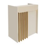 Γραφείο υποδοχής - reception Karibu Megapap με LED χρώμα sandstone - sepet oak 90x40x100εκ. - Image 5