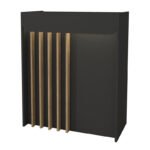 Γραφείο υποδοχής - reception Karibu Megapap με LED χρώμα ανθρακί - sepet oak 90x40x100εκ. - Image 4