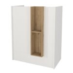 Γραφείο υποδοχής - reception Bonveno Megapap χρώμα λευκό - sepet oak 90x43,2x110εκ. - Image 4