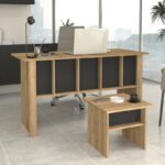 Γραφείο εργασίας Nika Megapap χρώμα sepet oak - ανθρακί 140x60x75εκ. - Image 4