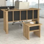 Τραπεζάκι σαλονιού - γραφείου Nika Megapap χρώμα sepet oak - ανθρακί 45x45x40εκ. - Image 4