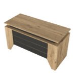 Γραφείο εργασίας Remida Megapap χρώμα sepet oak - ανθρακί 140x60x76,9εκ. - Image 4