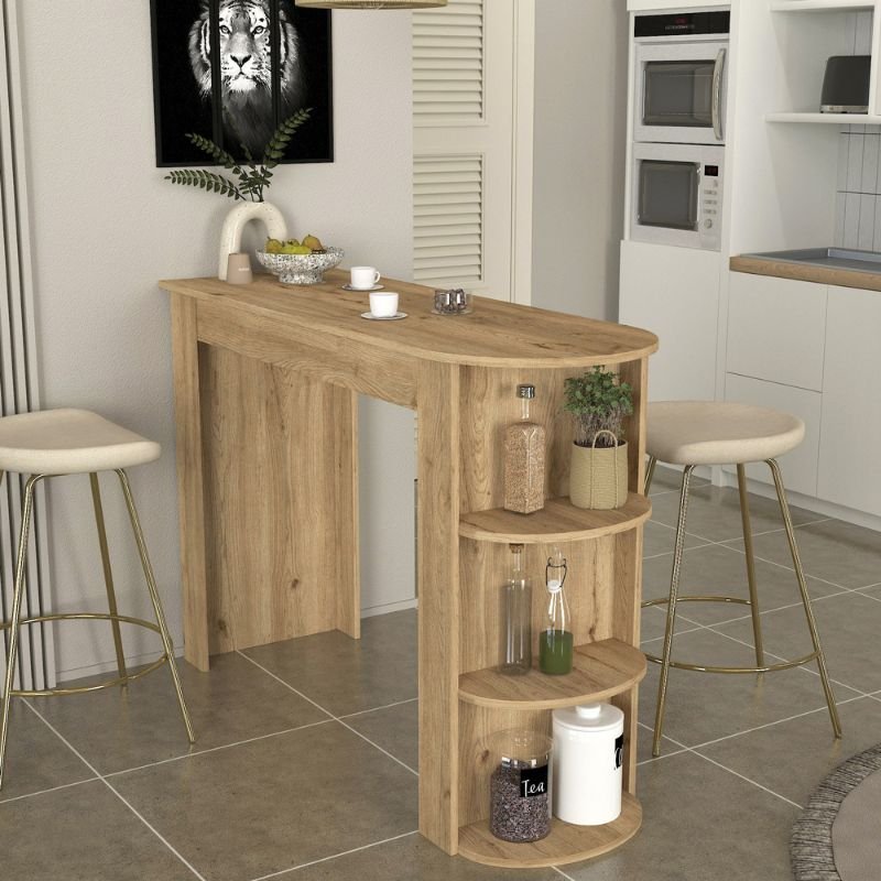 Βρες το Τραπέζι μπαρ Vigne Megapap χρώμα sepet oak 150x51