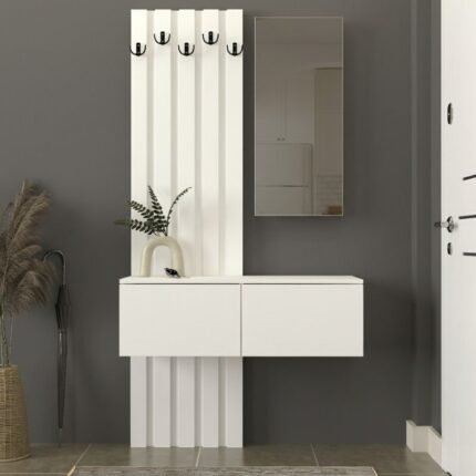 Βρες το Έπιπλο εισόδου Kanso Megapap χρώμα λευκό 100x35x196