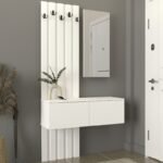 Έπιπλο εισόδου Kanso Megapap χρώμα λευκό 100x35x196,7εκ. - Image 3