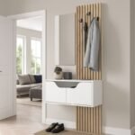 Έπιπλο εισόδου Naro Megapap χρώμα λευκό - sepet oak 90x35x204,2εκ. - Image 5