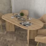 Τραπέζι Cortado Megapap χρώμα sapphire oak 200x90x74εκ. - Image 3