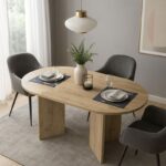 Βρες το Τραπέζι Cortado Megapap χρώμα sapphire oak 138x80x75εκ. σε μοναδική τιμή στο clickforshop.gr